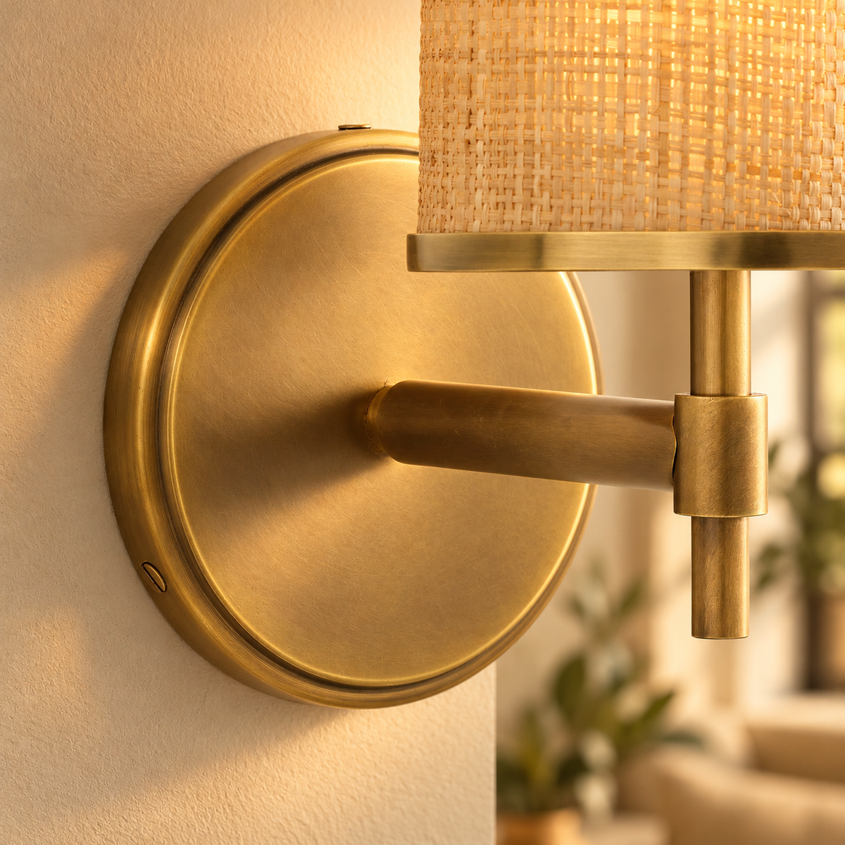 Andre Rattan Cylinder Sconce