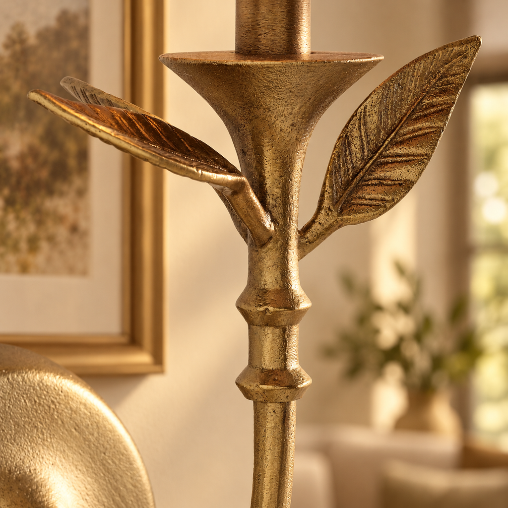 Botanical Forged Iron Sconce