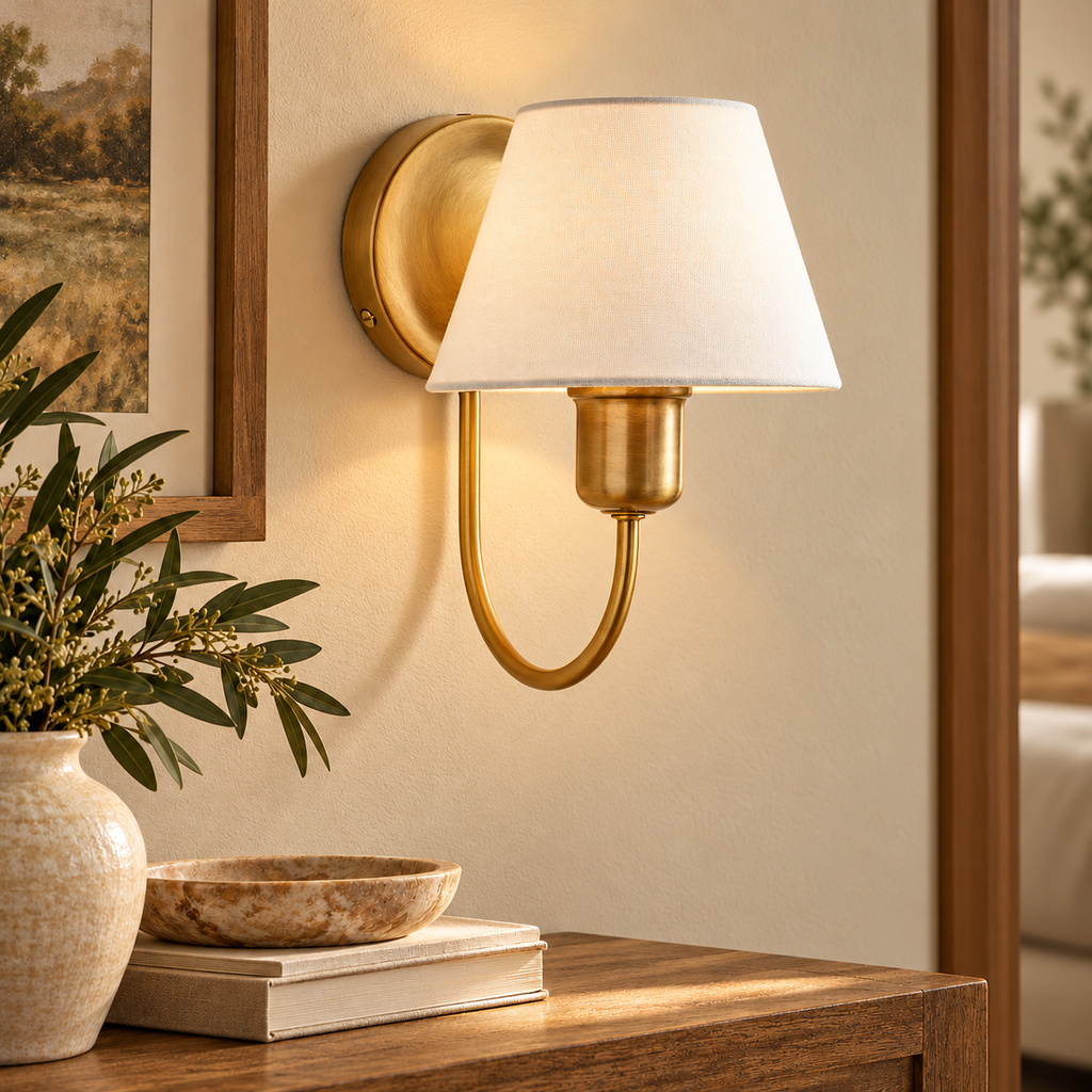 Holmes Linen Shade Sconce