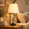 Black Metal Table Lamp with Touch Control and USB A+C