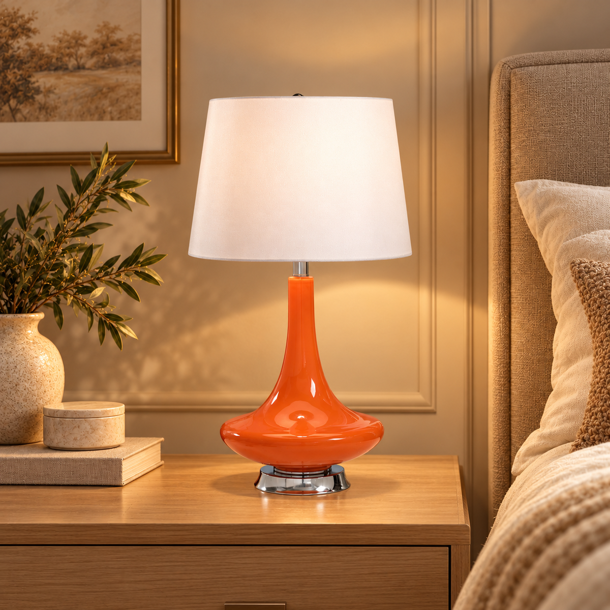 Beresford Glass and Metal Table Lamp
