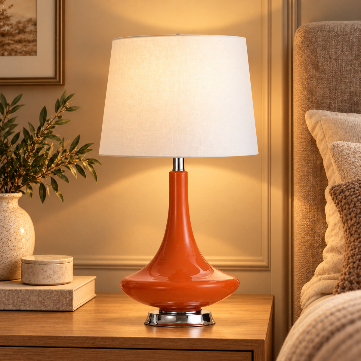 Beresford Glass and Metal Table Lamp
