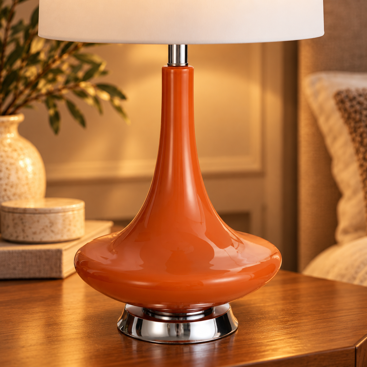 Beresford Glass and Metal Table Lamp