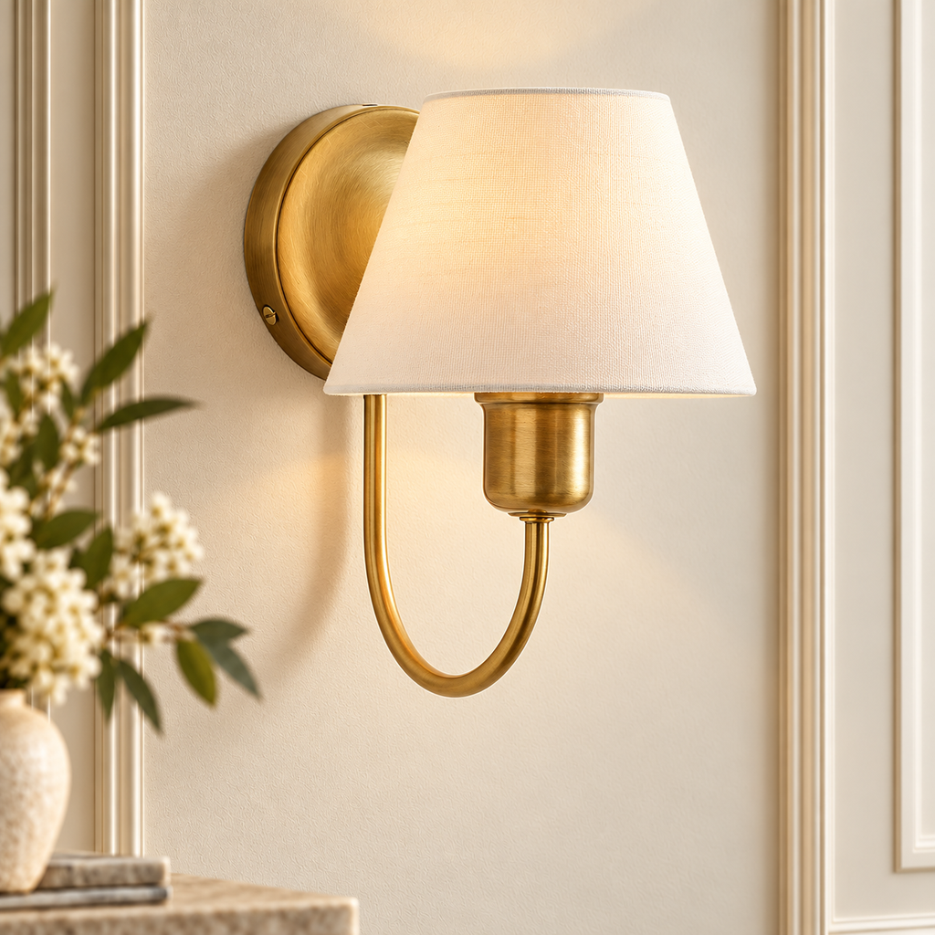 Holmes Linen Shade Sconce