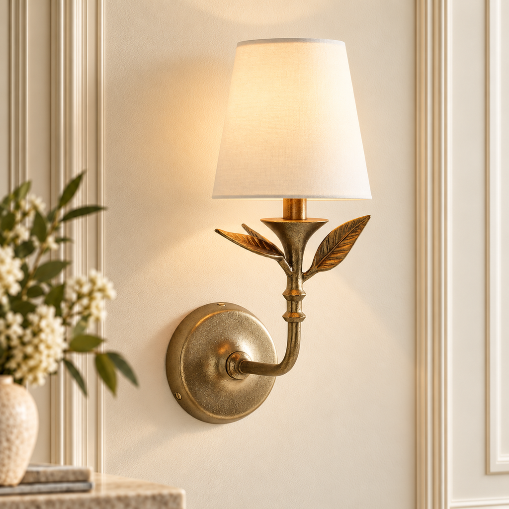 Botanical Forged Iron Sconce