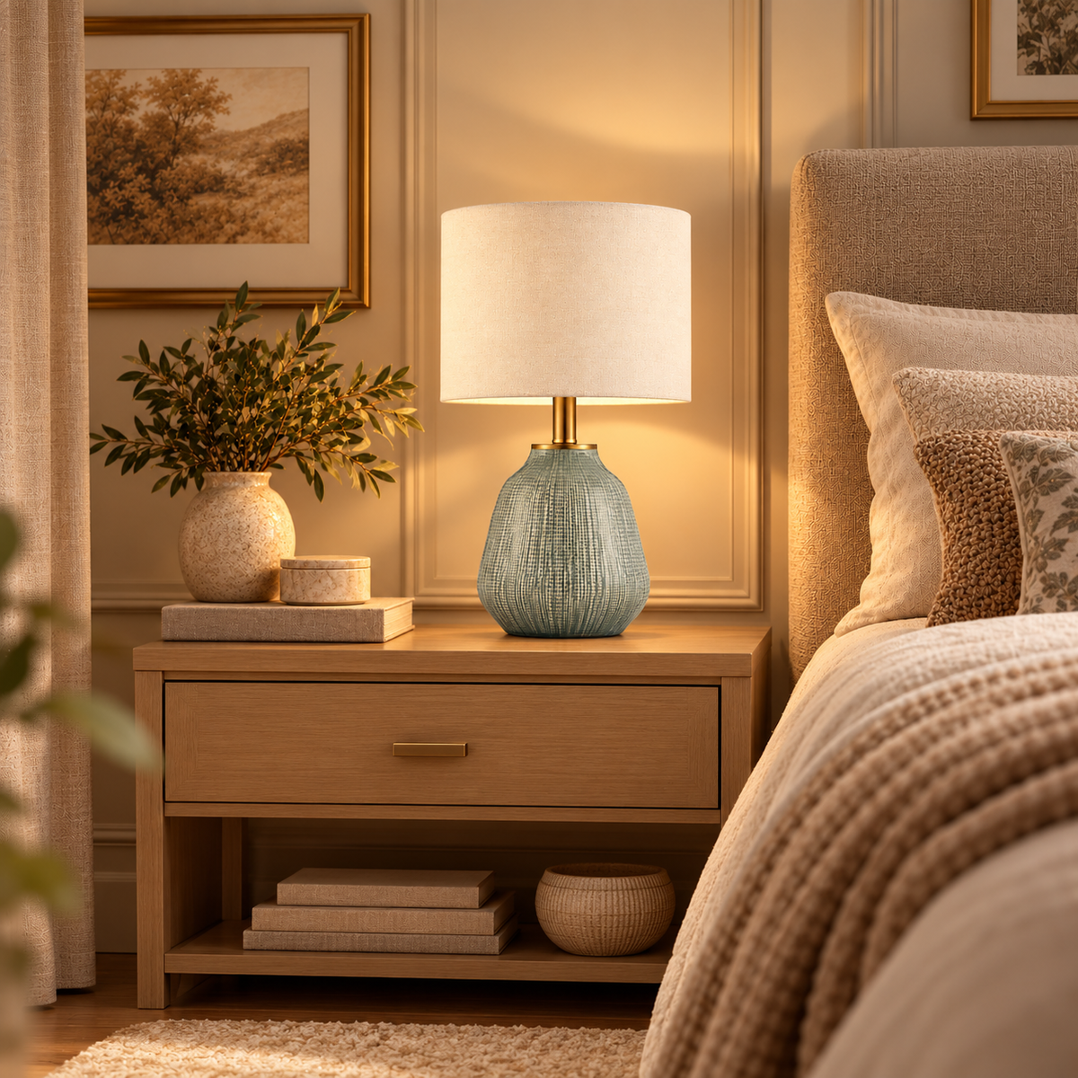 Textured Ceramic Table Lamp